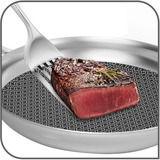 Tefal Padella Eternal Mesh Triply, Ø 24cm accaio, Acciaio inox, Acciaio inox, Vetro, Cina, 24 cm, 270 mm