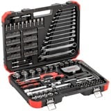 GEDORE Set di chiavi a bussola rosso 1/4" + 1/2", 232 pezzi, Set di strumenti rosso/Nero