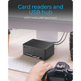ICY BOX IB-1233CL-CR USB 3.2 Gen 1 (3.1 Gen 1) Type-A Nero, Docking station Nero, HDD, SSD, SATA, 2.5,3.5", USB 3.2 Gen 1 (3.1 Gen 1) Type-A, Nero, 5 Gbit/s