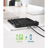 ICY BOX IB-2913MCL-C31 USB 3.2 Gen 2 (3.1 Gen 2) Type-C Nero, Docking station Nero, HDD, SSD, SATA, Seriale ATA II, Serial ATA III, 2.5,3.5,M.2, USB 3.2 Gen 2 (3.1 Gen 2) Type-C, Nero, Plastica