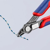 KNIPEX 78 41 125 pinza Pinze per taglio laterale, Pinze per elettronica rosso/Blu, Pinze per taglio laterale, Acciaio, Plastica, Blu/Rosso, 12,5 cm, 57 g