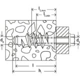 fischer Tassello per calcestruzzo cellulare Turbo FTP K 6 grigio chiaro