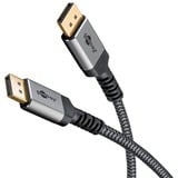goobay Cavo Plus DisplayPort 1.4, 8K @ 60Hz grigio