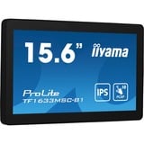 iiyama ProLite TF1633MSC-B1 Monitor PC 39,6 cm (15.6") 1920 x 1080 Pixel Full HD Touch screen Nero, Monitor LED Nero, 39,6 cm (15.6"), 1920 x 1080 Pixel, Full HD, 5 ms, Nero
