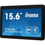 iiyama ProLite TF1633MSC-B1 Monitor PC 39,6 cm (15.6") 1920 x 1080 Pixel Full HD Touch screen Nero, Monitor LED Nero, 39,6 cm (15.6"), 1920 x 1080 Pixel, Full HD, 5 ms, Nero