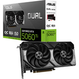 ASUS Dual -RTX5060TI-O8G NVIDIA GeForce RTX 5060 Ti 8 GB GDDR7, Scheda grafica Nero, GeForce RTX 5060 Ti, 8 GB, GDDR7, 128 bit, 7680 x 4320 Pixel, PCI Express 5.0