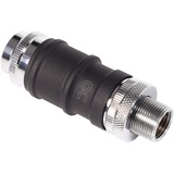 Alphacool ES Schnellverschluss BLH1A PushIn Set IG-IG con pressacavo, Connessione Nero (opaco)/cromo