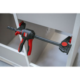 BESSEY 2x morsetto da tavolo a una mano con manico girevole (EZR360-15SET) Nero/Rosso