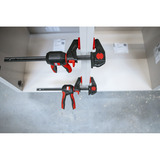 BESSEY 2x morsetto da tavolo a una mano con manico girevole (EZR360-15SET) Nero/Rosso