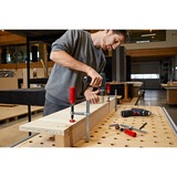 BESSEY morsetto da tavolo in acciaio pieno GTR12 argento/Rosso