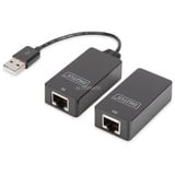 Digitus Set extender USB 1.1 CAT, 45 metri, Estensione USB Nero