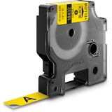 Dymo Rhino etichette industriali in vinile autoadesive | rotolo da 12 mm x 5,5 m | stampa nera su giallo, Nastro di scrittura 5 m | stampa nera su giallo, Nero su giallo, Multicolore, Vinile, -40 - 80 °C, UL 969, DYMO