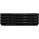 Kingston FURY FURY Beast 128GB 3600MT/s DDR4 CL18 DIMM (Kit da 4) Black, Memoria Nero, 128 GB, 4 x 32 GB, DDR4, 288-pin DIMM