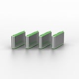 Lindy 40438 clip sicura USB tipo-C Verde 10 pz, Sicurezza verde, USB tipo-C, Verde, 10 pz, 10 g