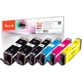 Peach PI100-188 cartuccia d'inchiostro 6 pz Compatibile Resa elevata (XL) Nero, Ciano, Magenta, Nero per foto, Giallo Resa elevata (XL), Nero, Ciano, Magenta, Nero per foto, Giallo, 22 ml, 11 ml, 6 pz, Confezione multipla