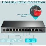 TP-Link TL-SG1210MP switch di rete Non gestito Gigabit Ethernet (10/100/1000) Supporto Power over Ethernet (PoE) Nero, Interruttore Non gestito, Gigabit Ethernet (10/100/1000), Supporto Power over Ethernet (PoE)