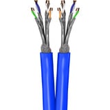 goobay Cavo di rete duplex Cat.7a S/FTP (PiMF) Dca blu