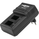 Ansmann Powerline 2, Caricabatterie Nero, Nero, Caricabatteria per interni, 230 V, 50 Hz, 10 V, 0,075 A