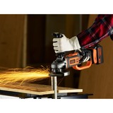 BLACK+DECKER Smerigliatrice angolare a batteria BCG720M1, 18Volt Nero/Orange