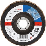 Bosch Disco lamellare X431 Standard per metallo, Ø 125mm, K60, Mola abrasiva 