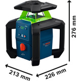 Bosch Rotationslaser GRL18V-3-31G Akku ProCORE18V 4.0Ah in L-BOXX, Laser rotante verde, Vendita al dettaglio