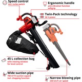 EINHELL GE-CL 36/230 Li E -Solo, Soffiafoglie / Soffiante rosso/Nero, 5,75 kg, 502 mm, 292 mm, 380 mm