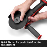 EINHELL Professional Akku-Winkelschleifer AXXIO 18/125 Q, 18Volt, Smerigliatrice angolare rosso/Nero