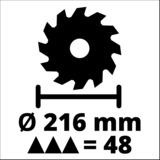 EINHELL TC-MS 216 5000 Giri/min, Sega mitra/Troncatrice rosso/Nero, 5000 Giri/min, 12 cm, AC, 220 - 240 V, 50 Hz, 364 mm