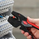 KNIPEX NexStrip utensile multifunzione per elettricista, Pinza stripper Nero/Rosso