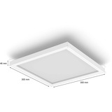 Philips Hue White & Color Ambiance lampada a pannello quadrata Surimu, Luce LED bianco, Philips Hue White and Color ambiance Pannello quadrato Surimu, Lampada a soffitto intelligente, Bluetooth/Zigbee, Bianco, LED, Metallo, Sintetico, Lampadina/e non sostituibile/i