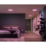 Philips Hue White & Color Ambiance lampada a pannello quadrata Surimu, Luce LED bianco, Philips Hue White and Color ambiance Pannello quadrato Surimu, Lampada a soffitto intelligente, Bluetooth/Zigbee, Bianco, LED, Metallo, Sintetico, Lampadina/e non sostituibile/i