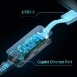 TP-Link UE300 Adattatore di rete da USB 3.0 a Gigabit Ethernet, Scheda di rete bianco, Cablato, USB, Ethernet, 1000 Mbit/s, Bianco