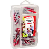 fischer DuoPower-Box mini, Tassello grigio chiaro/Rosso