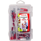 fischer DuoPower-Box mini, Tassello grigio chiaro/Rosso
