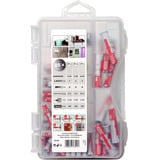 fischer DuoPower-Box mini, Tassello grigio chiaro/Rosso