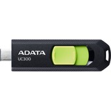 ADATA UC300 unità flash USB 256 GB USB tipo-C 3.2 Gen 1 (3.1 Gen 1) Nero, Verde, Chiavetta USB Nero/Verde, 256 GB, USB tipo-C, 3.2 Gen 1 (3.1 Gen 1), 100 MB/s, Lamina di scorrimento, Nero, Verde