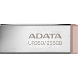 ADATA UR350 unità flash USB 256 GB USB tipo A 3.2 Gen 1 (3.1 Gen 1) Marrone, Acciaio inox, Chiavetta USB nichel/marrone, 256 GB, USB tipo A, 3.2 Gen 1 (3.1 Gen 1), Senza coperchio, 3,5 g, Marrone, Acciaio inox