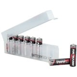 Ansmann 4000033 scatola batteria Trasparente, Contenitore batteria trasparente, Trasparente, 8x AA/AAA (CR123A,CR2)