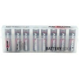 Ansmann 4000033 scatola batteria Trasparente, Contenitore batteria trasparente, Trasparente, 8x AA/AAA (CR123A,CR2)