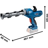 Bosch GCG 18V-310 Cartuccia per pistola a silicone, Pistola per silicone blu/Nero, Cartuccia per pistola a silicone, Blu, Grigio, 310 ml, 356 kg, 80 mm, 491 mm