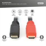 Digitus Cavo HDMI ad alta velocità, con amplificatore Nero/Rosso