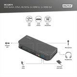 Digitus Switch KVM HDMI 2x1 Nero