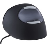 Evoluent Evoluent D mouse Ufficio Mano destra USB tipo A Laser 3200 DPI Nero/Argento, Mano destra, Design verticale, Laser, USB tipo A, 3200 DPI, Nero