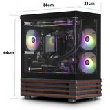 Thermaltake LCGS View 170WS, PC Gaming Nero/legno