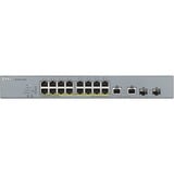 Zyxel GS1350-18HP-EU0101F switch di rete Gestito L2 Gigabit Ethernet (10/100/1000) Supporto Power over Ethernet (PoE) Grigio, Interruttore Gestito, L2, Gigabit Ethernet (10/100/1000), Supporto Power over Ethernet (PoE), Montaggio rack