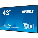 iiyama PROLITE LE4341S-B2 Pannello piatto per segnaletica digitale 108 cm (42.5") LCD 350 cd/m² Full HD Nero 18/7, Public Display nero lucido, Pannello piatto per segnaletica digitale, 108 cm (42.5"), LCD, 1920 x 1080 Pixel, 18/7
