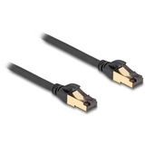 DeLOCK Cavo di rete RJ-45 Cat.6a S/FTP, con cavo grezzo Cat.7 Nero