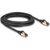 DeLOCK Cavo di rete RJ-45 Cat.6a S/FTP, con cavo grezzo Cat.7 Nero