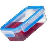 Emsa 508570 recipiente per cibo Rettangolare Scatola 0,55 L Trasparente 3 pz, Casella trasparente/Blu, Scatola, Rettangolare, 0,55 L, Trasparente, Elastomero Termoplastico (TPE), Germania