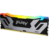 Kingston FURY FURY 24GB 8400MT/s DDR5 CL40 CUDIMM Renegade RGB Silver XMP, Memoria argento/Nero, 24 GB, 1 x 24 GB, DDR5, 288-pin DIMM